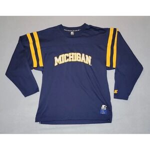 Long sleeve Michigan Vintage 90's Starter jersey raised lettering Large